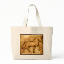Leonardo Da Vinci Horse Art Canvas Bag