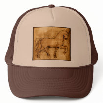 Leonardo Da Vinci Horse Art Mesh Hats