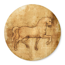Leonardo Da Vinci Horse Art Refrigerator Magnet