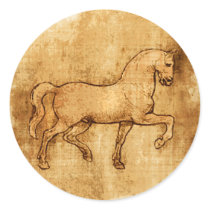 Leonardo Da Vinci Horse Art stickers