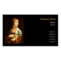 Leonardo Da Vinci, Lady with an Ermine Business Card Templates
