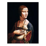 Leonardo Da Vinci Lady with an Ermine Postcard