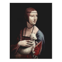 Leonardo Da Vinci - Lady with an Ermine Postcards