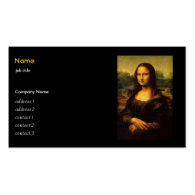 Leonardo Da Vinci , Mona Lisa Business Card Templates