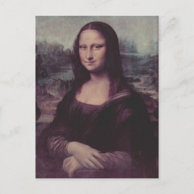 Leonardo da Vinci Mona Lisa La Giaconda Mona Lis Postcard by rahulbiswas