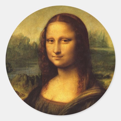 Leonardo Da Vinci Mona Lisa Classic Round Sticker | Zazzle