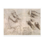 Leonardo da Vinci, possible self-portrait. Postcards