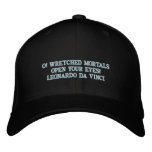 LEONARDO DA VINCI  QUOTE - BASEBALL HAT EMBROIDERED BASEBALL CAP