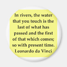leonardo da vinci quote fridge magnet