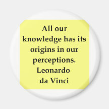leonardo da vinci quote fridge magnets