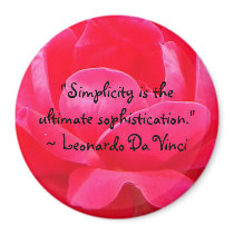 Leonardo Da Vinci Quote Magnet