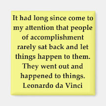 leonardo da vinci quote magnet