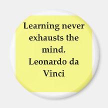 leonardo da vinci quote magnets