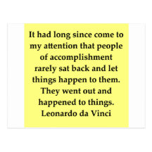 leonardo da vinci quote post card
