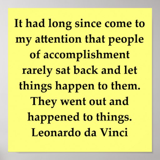 leonardo da vinci quote poster | Zazzle