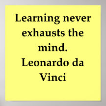 leonardo da vinci quote print