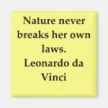 leonardo da vinci quote refrigerator magnet