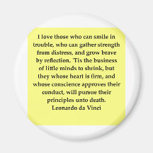 leonardo da vinci quote refrigerator magnet