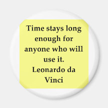 leonardo da vinci quote refrigerator magnet