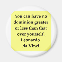 leonardo da vinci quote refrigerator magnet