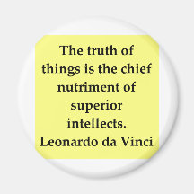 leonardo da vinci quote refrigerator magnet