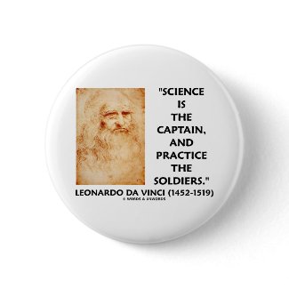 Leonardo da Vinci Science Captain Practice Soldier button