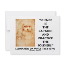 Leonardo da Vinci Science Captain Practice Soldier invitations