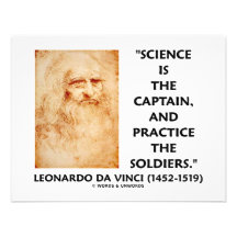 Leonardo da Vinci Science Captain Practice Soldier Invitations
