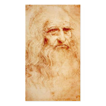 Leonardo Da Vinci Self-Portrait circa 1510-1515 Business Cards