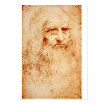 Leonardo Da Vinci Self-Portrait circa 1510-1515 Postcards