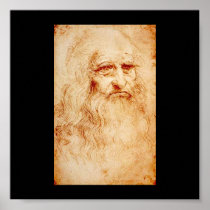 Leonardo Da Vinci Self-Portrait circa 1510-1515 Poster