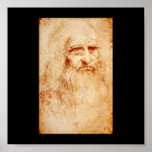 Leonardo Da Vinci Self-Portrait circa 1510-1515 Poster
