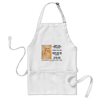 Leonardo da Vinci Three Classes Of People Quote apron