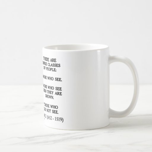 Leonardo da Vinci Three Classes Of People Quote Mug
