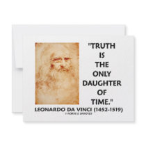 Leonardo da Vinci Truth Is The Only Daughter Time invitations