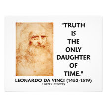 Leonardo da Vinci Truth Is The Only Daughter Time Personalized Announcement