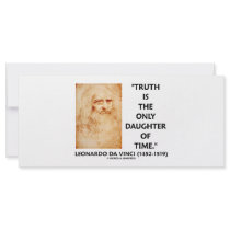Leonardo da Vinci Truth Is The Only Daughter Time rack cards
