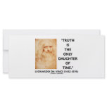Leonardo da Vinci Truth Is The Only Daughter Time Rack Card Design