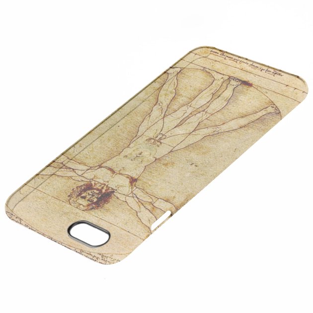 Leonardo da Vinci Vitruvian Man drawing Uncommon Clearlyâ„¢ Deflector iPhone 6 Plus Case-3