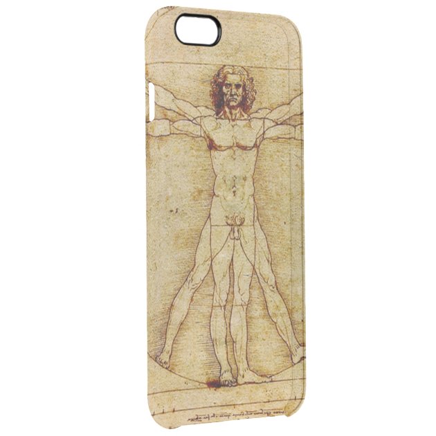 Leonardo da Vinci Vitruvian Man drawing Uncommon Clearlyâ„¢ Deflector iPhone 6 Plus Case-2