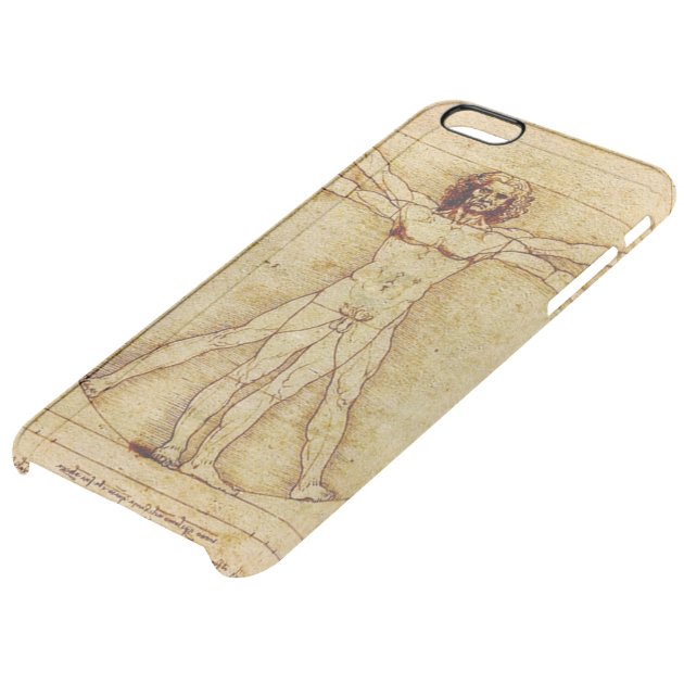 Leonardo da Vinci Vitruvian Man drawing Uncommon Clearlyâ„¢ Deflector iPhone 6 Plus Case-4
