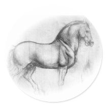 Leonardo DaVinci Horse sticker