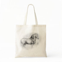 Leonardo DaVinci Horse tote Bags
