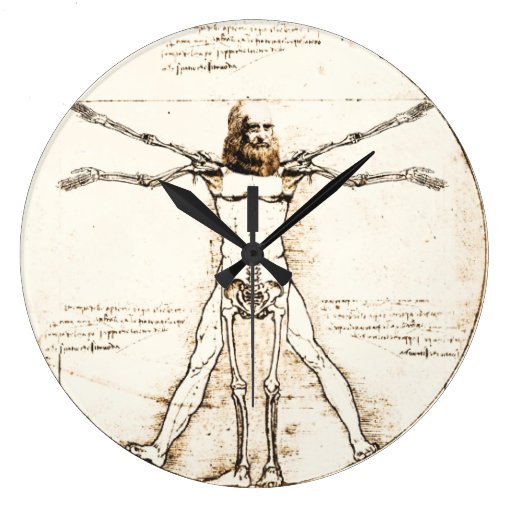 Leonardo DaVinci Vitruvian Clock Zazzle