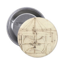 Leonardo Invention Pinback Button