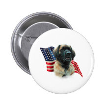 Leonberger Flag Button