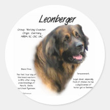 Leonberger History Design Round Sticker