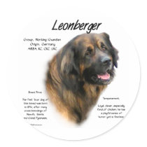 Leonberger History Design Round Sticker
