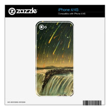 Leonid Meteor Storm Painting from 1883 Skins For The iPhone 4