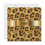 Leopard 50th  Birthday Party Invitation